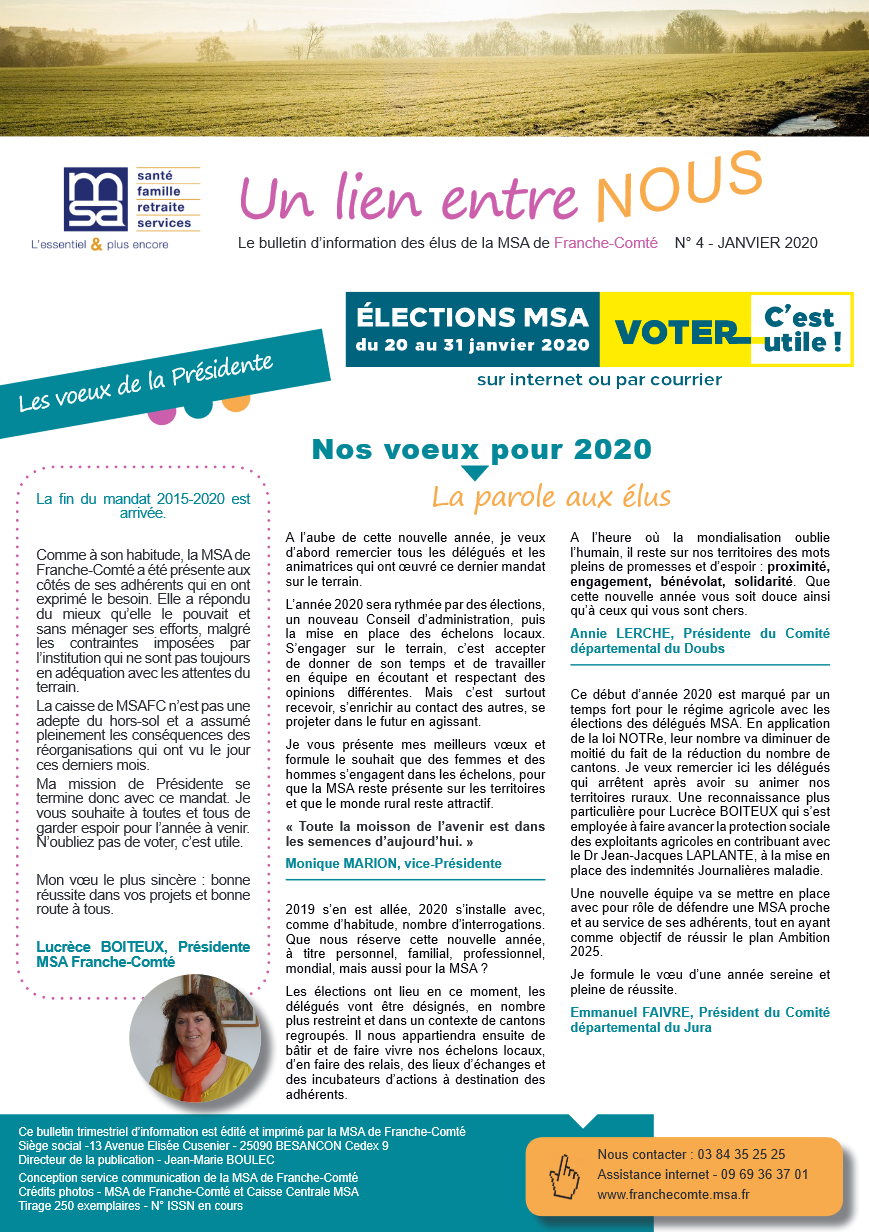 Le bulletin d'information des élus